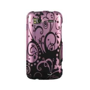  HTC Sensation 4G Graphic Case   Purple with Black Swirl 