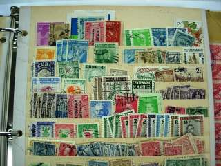 CUBA, 3000+ Stamps in stockpages & hinged on some pages.