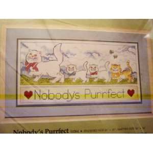  Candamar Nobodys Purrfect Counted Cross Stitch Kit Cats 