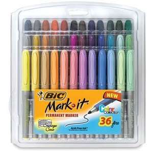  Bic Mark It Color Collection Permanent Markers   Set of 36 