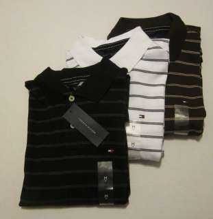 Tommy Hilfiger Mens Long Sleeve Stripe Polo Shirt, 3 Polo Shirt Lot $ 