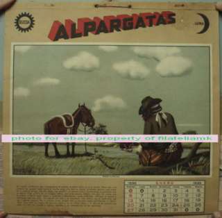 Molina Campos Argentina Alpargatas Calendar Gauchos 35  