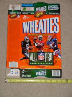 All Pro Wide Recievers Wheaties Cereal Box Flat  