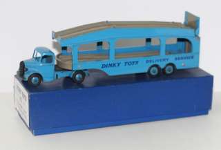DINKY TOYS 582 982 BEDFORD CAR TRANSPORTER IN VERY RARE DARK BLUE WITH 