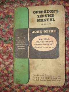 John Deere Op Service Manual Straight Combine OM H3 349  