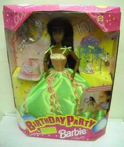 995 NRFB Birthday Party African American Barbie Doll  