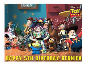 Toy Story Buzz, Woody, Jessie edible cake image  