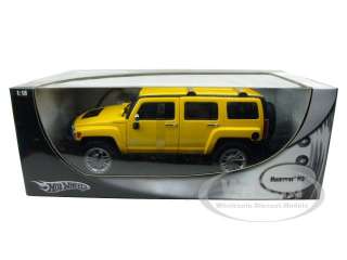   diecast car model of Hummer H3 Yellow die cast car model by Hotwheels