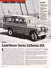 1958 1971 LAND ROVER SERIES II/SERIES IIA ARTICLE / AD