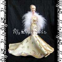 Cocktail/Evening Dress for Silkstone Barbie, Gold #C11  