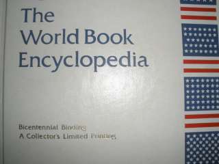 World Book Encyclopedia Set 1976 Bicentennial Edition  