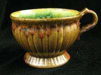 Vintage Stangl Colonial 1388 Brown Green Coffee Tea Cup  