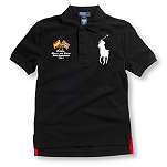 RALPH LAUREN Spain Crossed Flags Country polo shirt 8 16 years