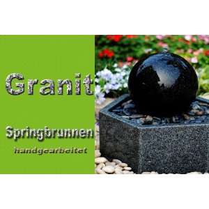 Gartenbrunnen JieYang Granit, mit LED Beleuchtung  Garten