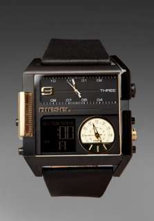 DIESEL DZ7196 Watch in Black/Gold 