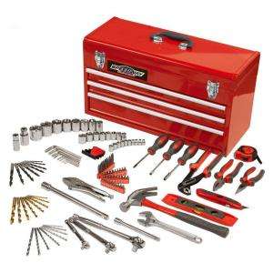 SPEEDWAY 3 Drawer Steel Tool Chest with Bonus 118 Pieces Tool Set 8836 