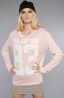 Wildfox The Wildfox 83 Evening LS Crew Tee in Barefoot Pink 