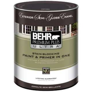   Premium Plus Ultra1 qt. Semi Gloss Acrylic Latex White Exterior Paint