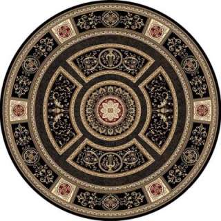 Home Dynamix Empire Black 7 ft. 10 in. Round Area Rug 8R ER8307 450 at 