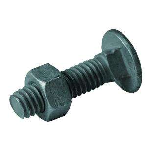 YARDGARD 3/8 16 x 2 in. Galvanized Carriage Bolt and Nut (10 Pack 