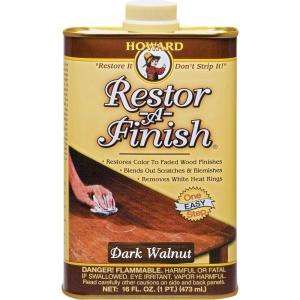 Howard Restor A Finish 16 Oz. Wood Finish Restorer   Dark Walnut 