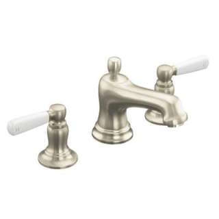 Bancroft 8 in. 2 Handle Low Arc Bathroom Faucet in Vibrant Brushed 