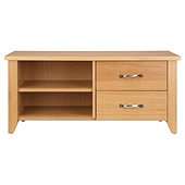 Harrogate 2 Drawer 2 Shelf Tv Unit, Oak