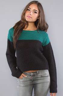 Motel The Lou Sweater in Emerald and Navy  Karmaloop   Global 