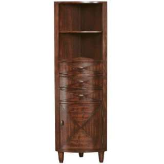   Decorators CollectionKyoto 22 in. Wood Dark Brown Corner Linen Cabinet