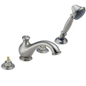 Leland Roman Tub Faucet with Hand Shower Trim Kit Only in Stainless 