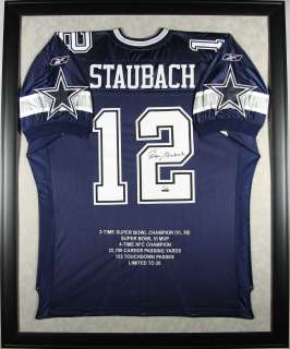 ROGER STAUBACH UDA AUTOGRAPHED COWBOYS JERSEY EMBROIDERY #6/20 AUTO 