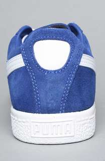 Puma The Clyde Script Sneaker in Mazarine Blue and White  Karmaloop 