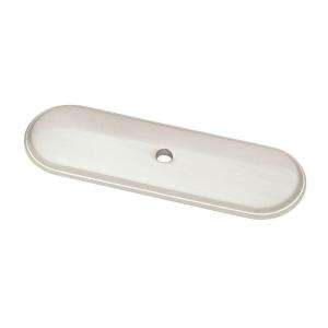 Liberty 3 In. Raised Oval Backplate Cabinet Hardware Knob P30046C SN 