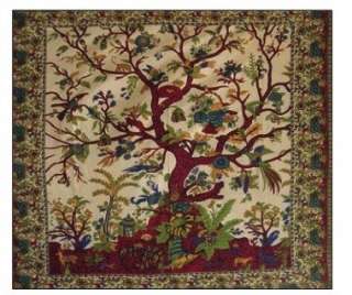 Tree of Life Wall Hanging, Bed Sheet or Tapestry  