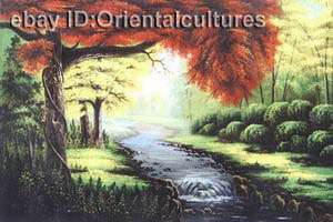 Silk thread,Hand Embroidery Kits landscape oil painting  