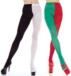 JESTER (TWO TONED) TIGHTS HOT COLORS 1 SZ PLUS SZ  