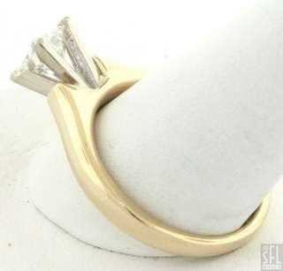 EGL PLATINUM/14K GOLD 0.72CT PRINCESS CUT DIAMOND WEDDING RING $3,700 