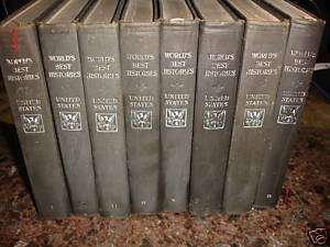 Worlds Best Histories United States 8 vol set, 1898  