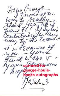 ROSALIND RUSSELL   AUTOGRAPH LETTER   GEORGE CUKOR     THE WOMEN 