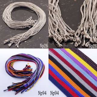   MultiColor 18 Silk Thread Cord String To European Bead Charm Necklace