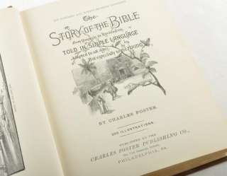 Charles Foster 1905 THE STORY OF THE BIBLE Illust Book  