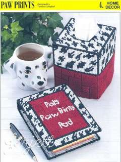 Paw Prints Tissue Cover & Notepad, Annies pc patterns  