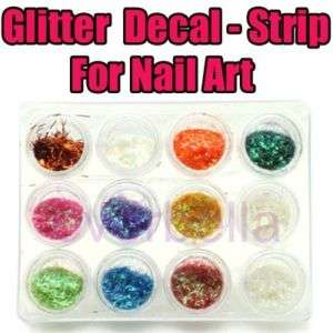 Glitter Dust Sticker deco for Nail Art FREE NAIL GLUE G  