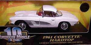 Ertl 118 1961 Corvette WHITE w/silver coves TRU  