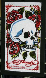 ED Hardy Womens Tank Skull Roses Black One Size Shirt  