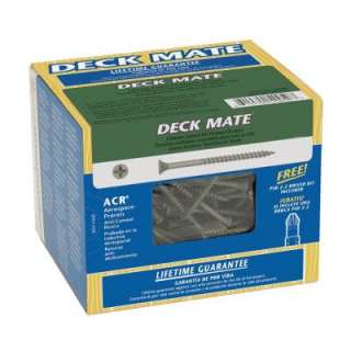 Deck Mate #9 x 3 in. Coarse Evercote Galvanized Steel Flat Head 