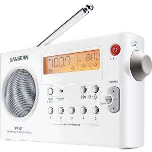 Sangean America PR D7 White Portable Digital AM/FM Radio Item#  YYI1 