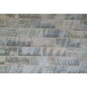 Rustix Woodbrix 3 In. X 8 In. Distressed Hemlock Wooden Wall Tile #DIS 
