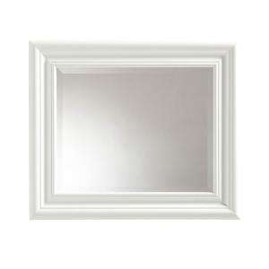   Placid 22 1/2 in. x 26 1/2 in. Framed Wall Mirror in High Gloss White