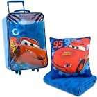 NEW DISNEY CARS ROLLING BACKPACK W/ THROW & PILLOW  